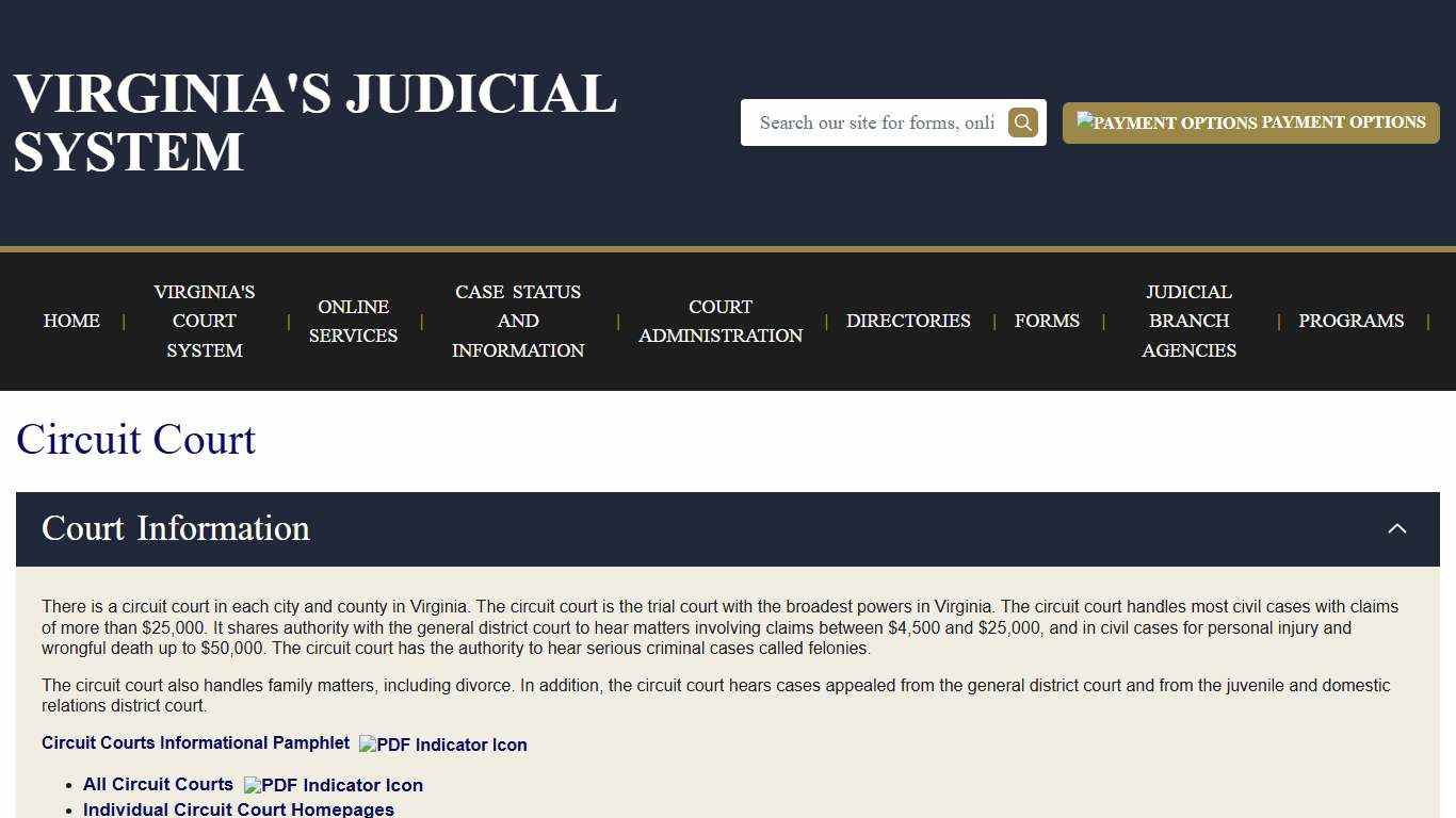 Circuit Court Virginia Court System